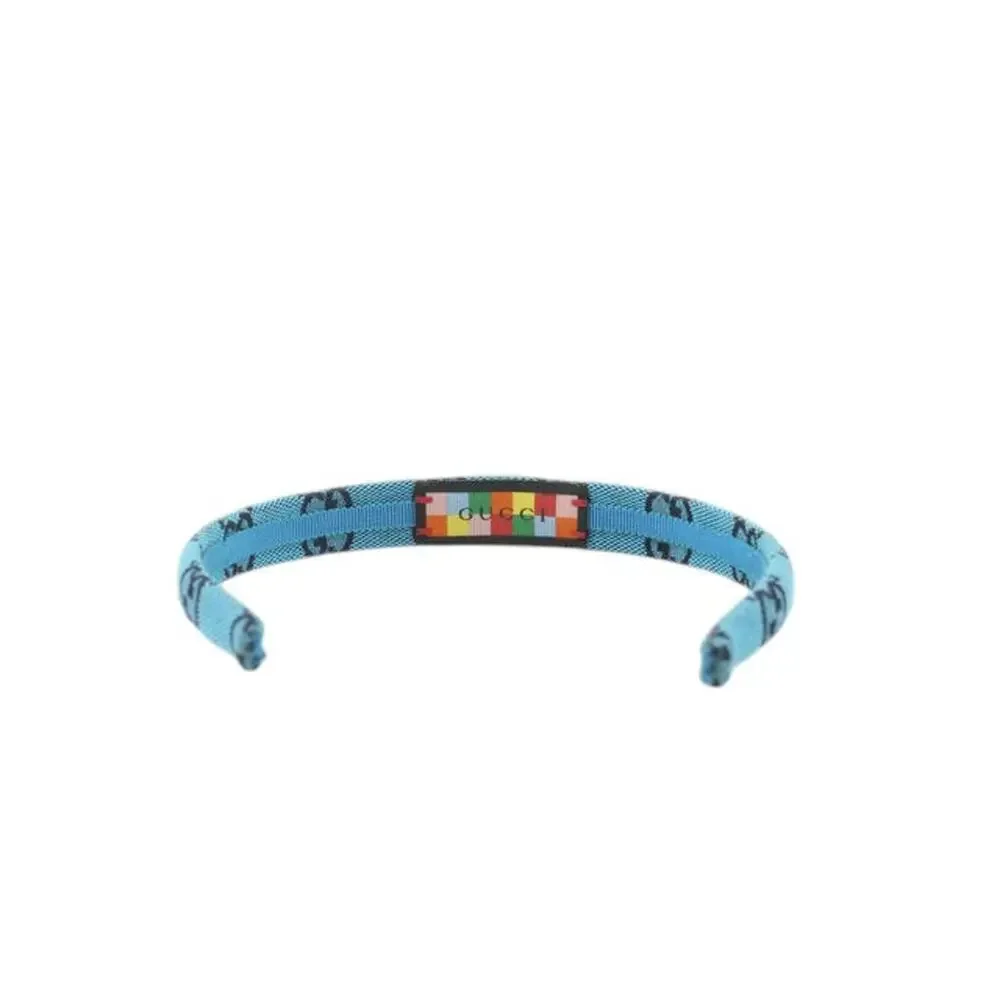 7059 - Gucci Canvas Headband, Light Blue